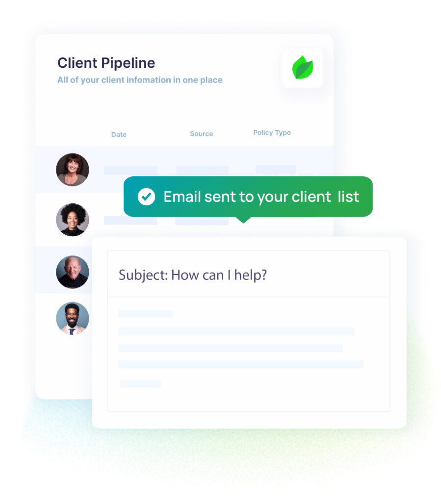 Using iLife to send client messages about insurance products